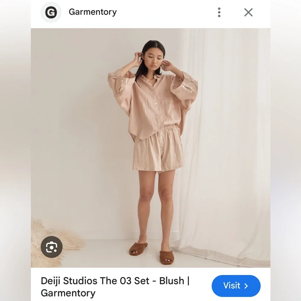 Deiji Studios blush shorts